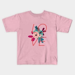 Love typography illustration Kids T-Shirt